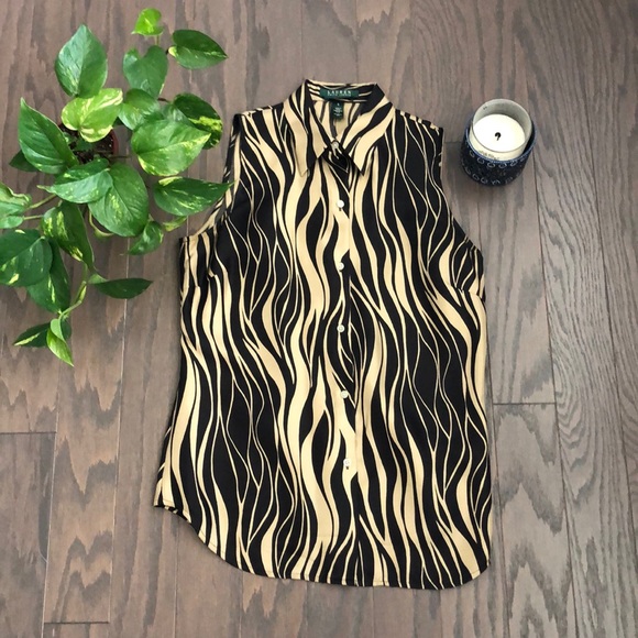 100% silk Ralph Lauren top - Picture 1 of 5